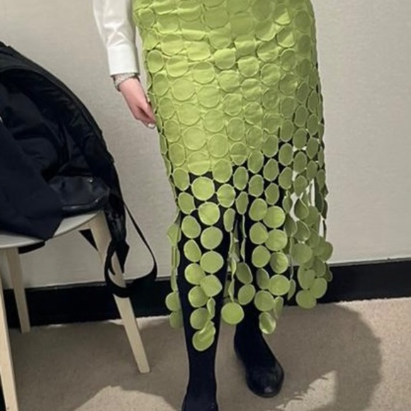 COPY A.W.A.K.E MODE Green straight skirt - Picture 4 of 5